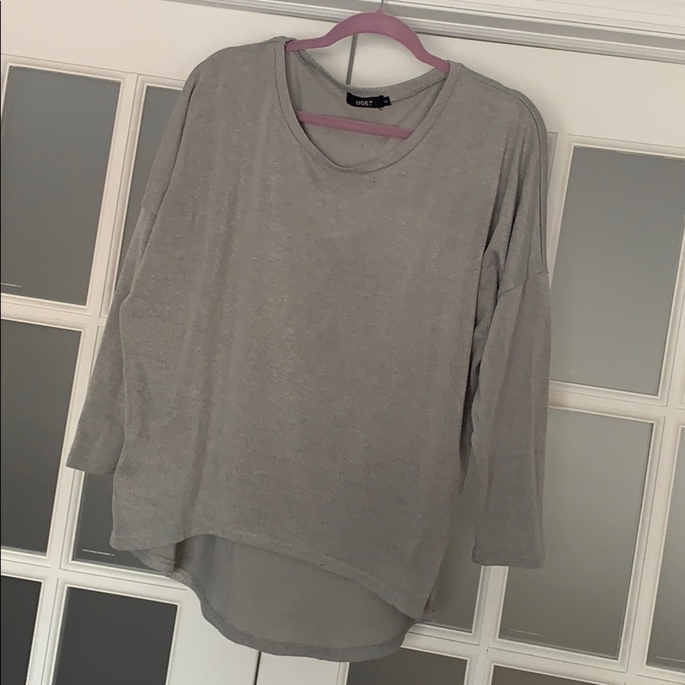 Gray oversized sweater